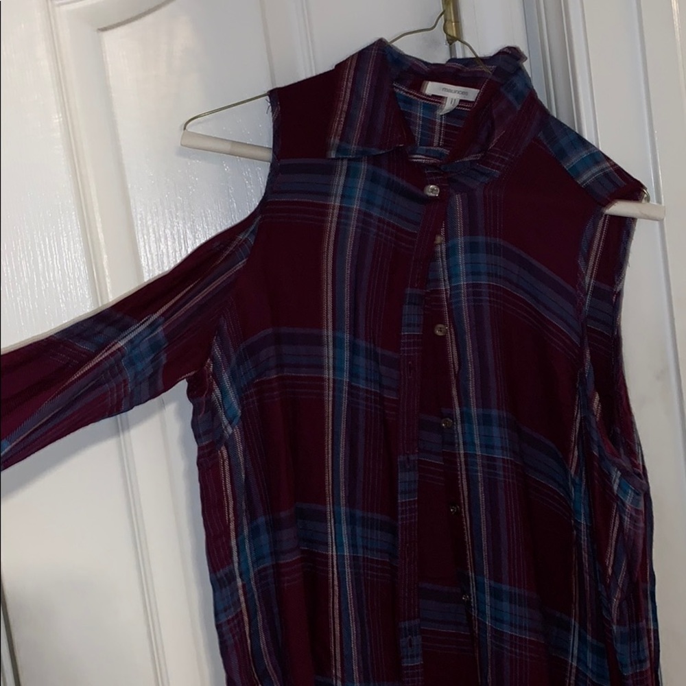 Off the Shoulder Flannel